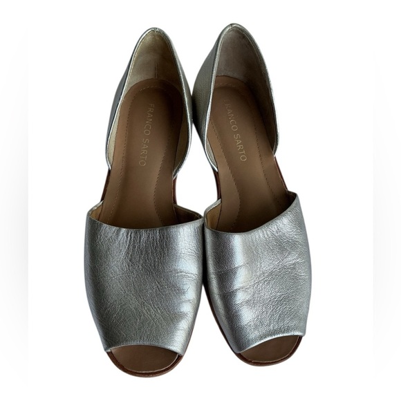 Franco Sarto Shoes - Franco Sarto Women's Metallic Silver Loafers Sz 7.5